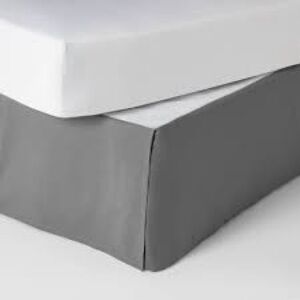 NEW Pillowfort Gray Simple Pleat Bedskirt, Twin